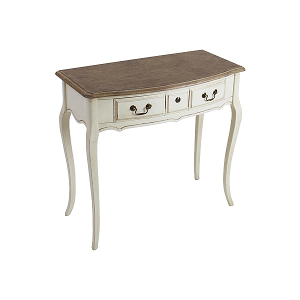 クラシック調 ホワイト 木製コンソール アンティーク調,コンソールテーブル,W約85×D約42×H約78.5cm,ホワイト