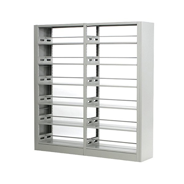 灰,グレー,スチール製,両面オープン書庫,W212×D45×H222,重量ラック