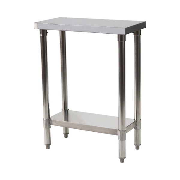 オールステンレス作業台,2段,耐荷重約130kg,約幅300×奥行600×高さ800mm