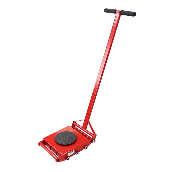 マシンローラー,耐荷重約15t,ポリウレタン製ホイール,ハンドル付き,360