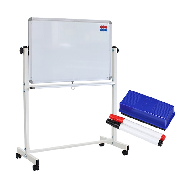 ホワイトボード,W900xH600,両面,エコノミーモデル,マーカー,イレーザー