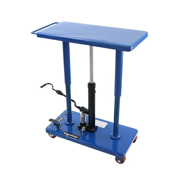 油圧式昇降作業台,昇降スタンド,耐荷重約455kg,青,油圧式,昇降式作業台