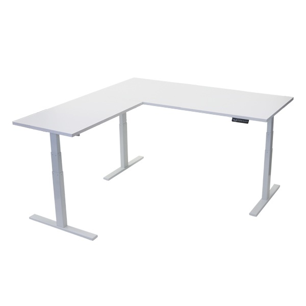 昇降デスク L字型 電動 昇降 デスク PSE適合 W1800×D2000×H640〜1290mm パイン材 高級 木製 天板 グロス加工 均等荷重約130kg(脚部) スタンディングデスク デスク L字 昇降 パソコンデスク オフィスデスク 4脚 昇降