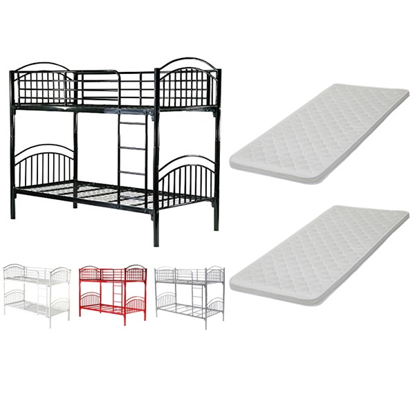 2段ベッド,二段ベッド,カラー選択,快適マットレス付き,2枚,セミ