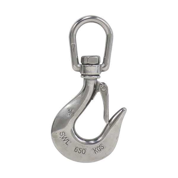ステンレススイベルフック,ラッチ付,スイベルフック,ANSI規格,使用荷重