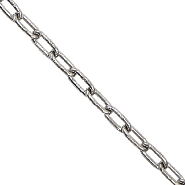 ステンレスチェーン,チェーン,線径約6mm,使用荷重約500kg,約6m,SUS304