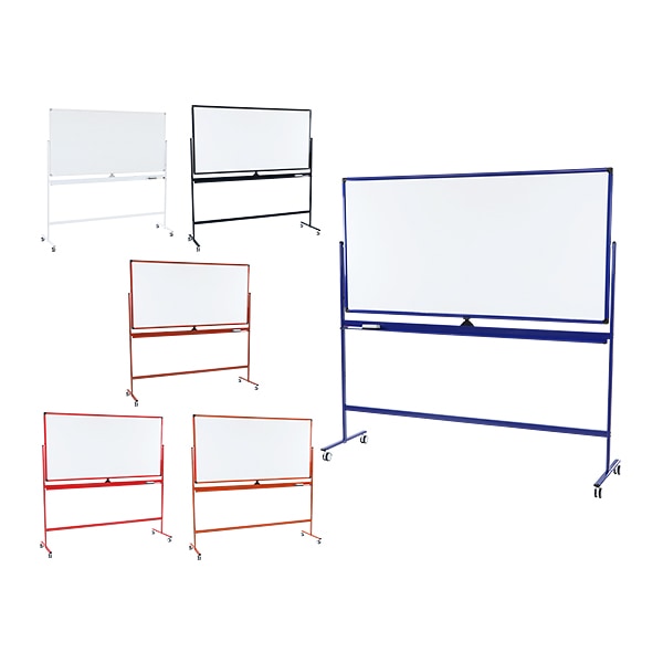 送料無料 ホワイトボード 脚付き 高さ2段階 高さ調節 1800×900mm 両面 ハイグレードモデル 選べるフレームカラー ストッパー付キャスター 回転式 W1800×H900mm 180×90cm トレイ マーカー イレーザー付き スタンド 足付き アルミ枠 スチール 高さ調整 段階 whbdaf18090wwst