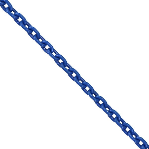 送料無料 チェーン 線径約6mm 使用荷重約1.4t 約1400kg 約9m G100 ハイグレードモデル 鎖 くさり 吊り具 チェーンスリング スリングチェーン リンクチェーン チェイン 金具 クレーン ホイスト 玉掛け 吊り上げ 運搬 建築 土木 鉄工 運輸 造船 青 g100bchain6mm9m