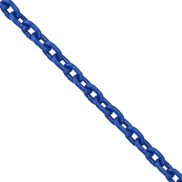 送料無料 チェーン 線径約8mm 使用荷重約2.5t 約2500kg 約11m G100 ハイグレードモデル 鎖 くさり 吊り具 チェーンスリング スリングチェーン リンクチェーン チェイン 金具 クレーン ホイスト 玉掛け 吊り上げ 運搬 建築 土木 鉄工 運輸 造船 青 g100bchain8mm11m