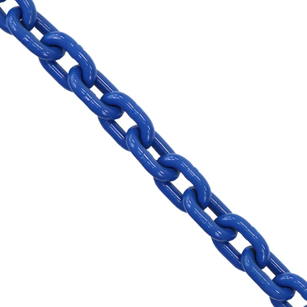 送料無料 チェーン 線径約13mm 使用荷重約6.7t 約6700kg 約4m G100 ハイグレードモデル 鎖 くさり 吊り具 チェーンスリング スリングチェーン リンクチェーン チェイン 金具 クレーン ホイスト 玉掛け 吊り上げ 運搬 建築 土木 鉄工 運輸 造船 青 g100bchain13mm4m