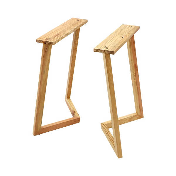 テーブル,デスク,脚,脚のみ,2本セット,パーツ,DIY,パイン材,W54×D25