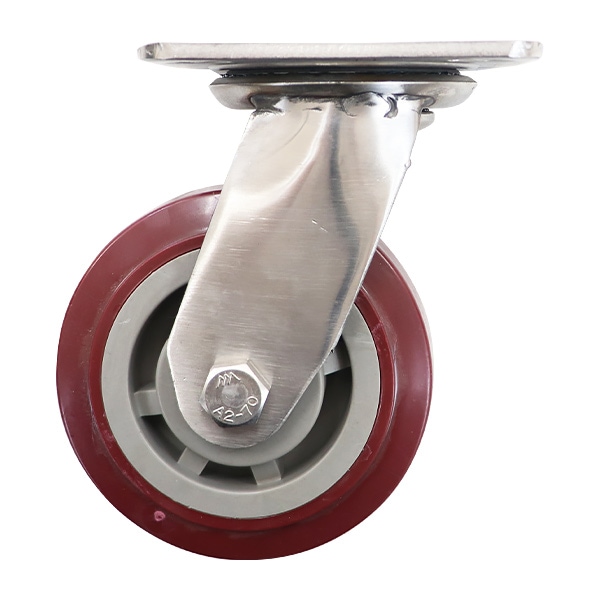 送料無料 PU自在キャスター 単品 1個 車輪径約12.5cm 耐荷重約125kg キャスター タイヤ 車輪 業務用台車 大型台車 オプション 台車用 PU suspucaster1p