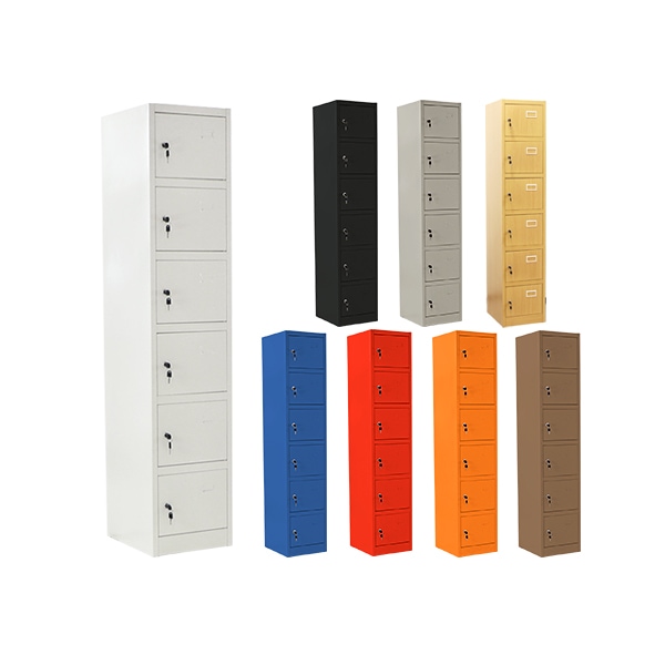 ロッカー,おしゃれ,スチールロッカー,6人用,鍵付き,スペアキー付,1列6