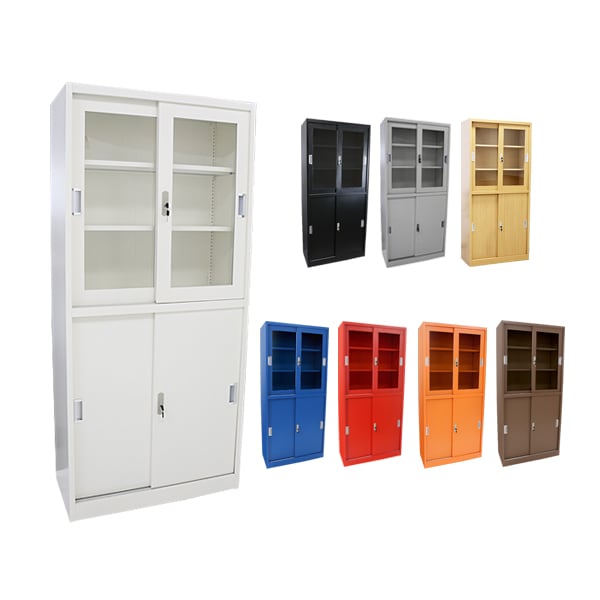 ロッカー,おしゃれ,スチールキャビネット,引き戸タイプ,アクリル窓仕様