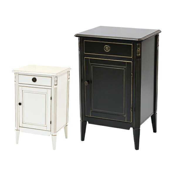 ロココ調,サイドチェスト,サイドテーブル,約W48×約D40×約H76(cm),収納