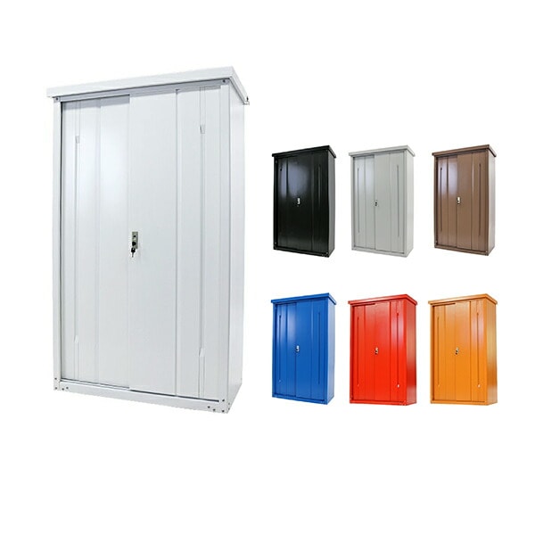 屋外物置,スチール製,家庭用収納庫,鍵付き,幅約935mm×奥行約500mm×高さ