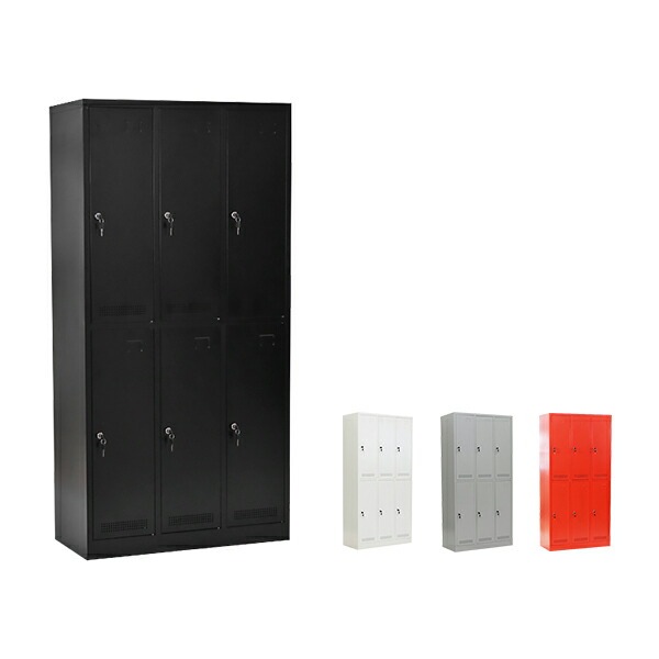 ロッカー,おしゃれ,完成品,スチールロッカー,6人用,鍵付き,スペアキー