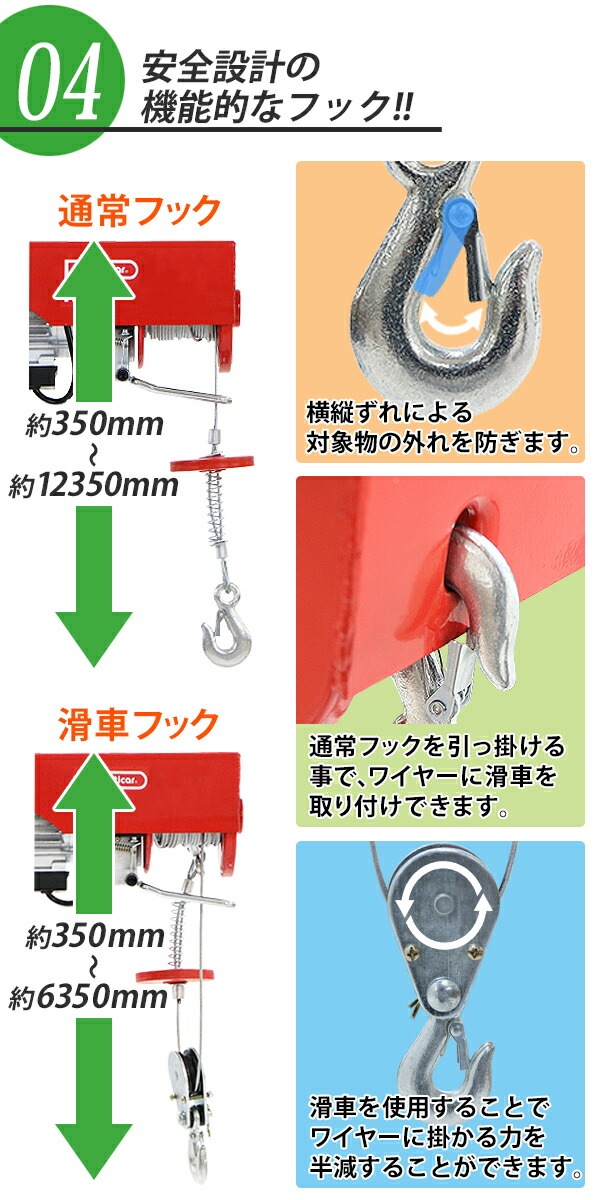電動ウインチ,電動ホイスト,万能ウインチ,耐荷重最大約300kg,約