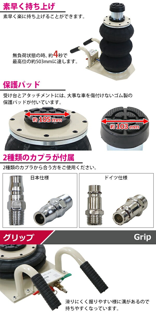 ����̵�� �Х롼�󥸥�å� �㾲������ �����å������դ� �ǹ��503mm �������Х롼�󥸥�å� 3�� ǽ����3t ��3.0t ��3000kg �������� ����������å� �ե�������å� �٥�����������å� ���졼������å� �ȥ�å� ����å� ����å����å� ������� abljackt103b3tat
