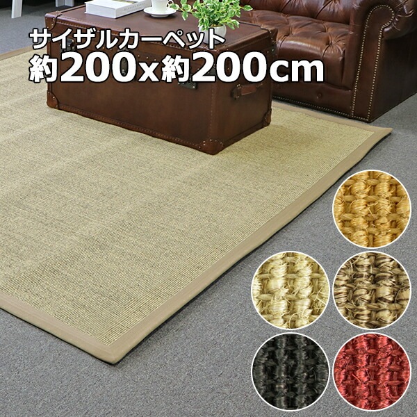 ����̵�� �������� �����ڥå� 5���顼���� 200��200cm ��2�� 2�� �饰 ��� ��ʪ �ޥå� ���夦���� �� 100%ŷ���Ǻ� �����Ǻ� ���ߤ��դ� ������ �����륷������ ������� ����ץ� ̵�� ���󥿡��饰 ��ӥ� �����˥� �ե������ ��� sisalred200200