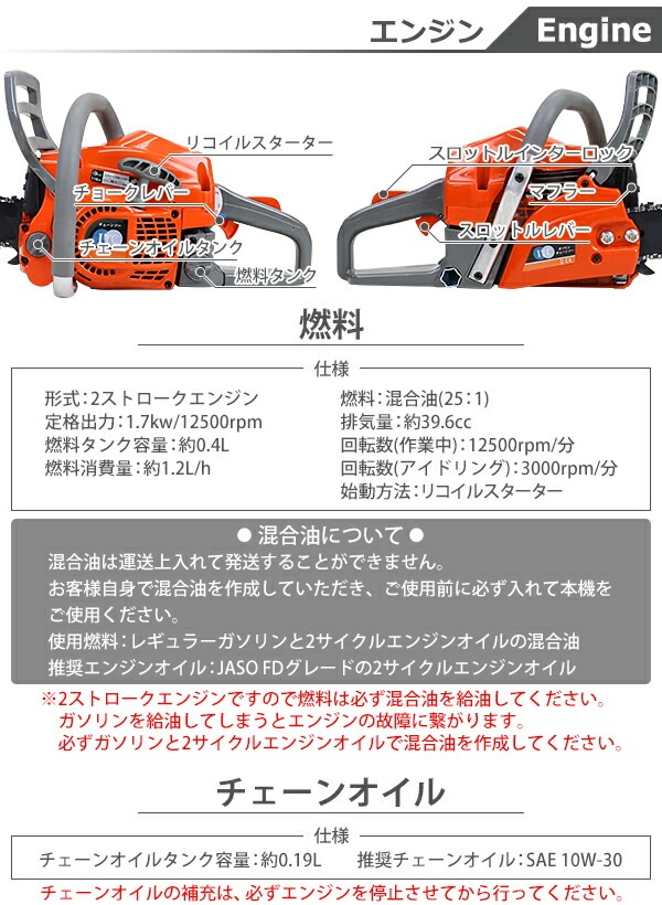 エンジンチェーンソー Amazon | チェーンソー エンジン式 16インチ 最大切断径37cm