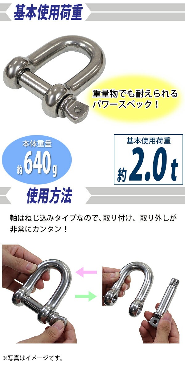 ����̵�� ���ƥ�쥹����å��� JIS���� �ͤ����ߥ����� M18 ������18mm ������35mm ���Ѳٽ���2.0t ��2000kg SUS304 JIS ���ƥ�쥹�� �ͤ�����å��� SE�� Ⱦ�� ����å��� Ǳ�� �Ҥ� �ߤ�� �ߤ� ��� Ϣ�� ��� �磻�䡼 ������ �������� susshackle18mm