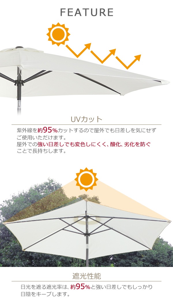 ����̵�� �����ǥ�ѥ饽�� ľ����270cm ľ����200cm �١������å� ���� UV���å� ���٤륫�顼 ���٤륵���� �糰���к� ������ ���褱 �緿 ����ȵ�ǽ ����Ĵ�� �ϥ�ɥ볫�� �糰���к� ���� �١����դ� �� �� �ѥ饽�� BBQ �����ȥɥ� ������ �� ���ե� parasolm706