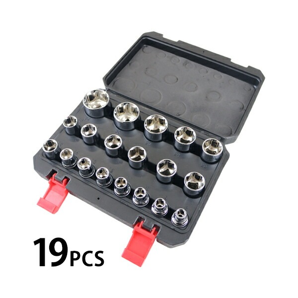 ����̵�� �����åȥ��å� ϻ�� 19PCS 19�� ������1/2" 1/2����� 12.7mm �����å� ���å� ���� �������դ� ���񥻥å� ��ȥ��å� �ϥ�ɥġ��� ���� ���� ���� ���졼�� �� �Х��� ���� ����Ȣ DIY �ġ��� ���� ���� socketset19h209
