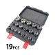 ����̵�� �����åȥ��å� ϻ�� 19PCS 19�� ������1/2" 1/2����� 12.7mm �����å� ���å� ���� �������դ� ���񥻥å� ��ȥ��å� �ϥ�ɥġ��� ���� ���� ���� ���졼�� �� �Х��� ���� ����Ȣ DIY �ġ��� ���� ���� socketset19h209