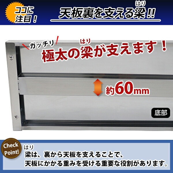 ステンレス製平棚　吊棚　1200×300 ① Amazon｜[ベストサイン] キッチン平棚 棚 [日本製造 ステンレス