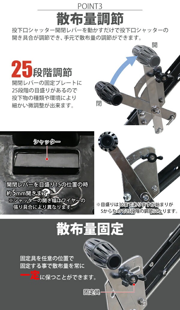 肥料散布機 ！2輪タイプ 調整可能ハンドル　持ち帰りできる方限定！ 手押し式,肥料散布機,散布器,最大容量約60L,積載荷重約56kg,散布範囲約