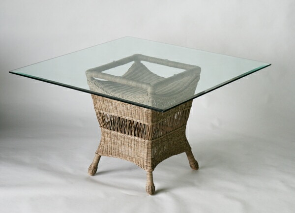 新品,高級リゾート仕様,ラタン,ダイニングテーブルスクエアテーブル