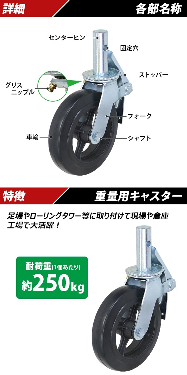 ����̵�� ���㥹���� ­�쥭�㥹���� ���ߥ��㥹���� ������ ������ ���ȥåѡ��դ� 1�� ñ�� �����ѥ��㥹���� �Ѳٽ���250kg(1�Ĥ�����) ����ľ����200mm ����50mm ���߼� ���७�㥹���� ������� ��С� ������󥰥�� ���� �Ҹ� ��� ���� scacsrufrs0801p