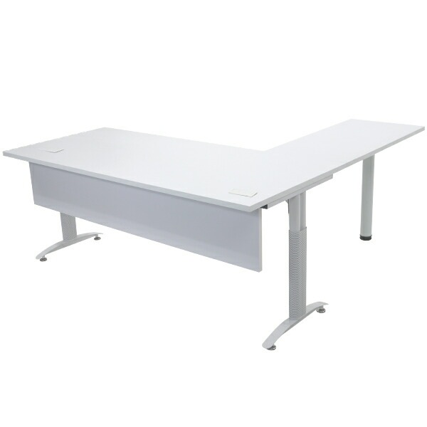 ホワイトシンプルデスク L字型脚 ホワイトシンプルデスク L字型脚