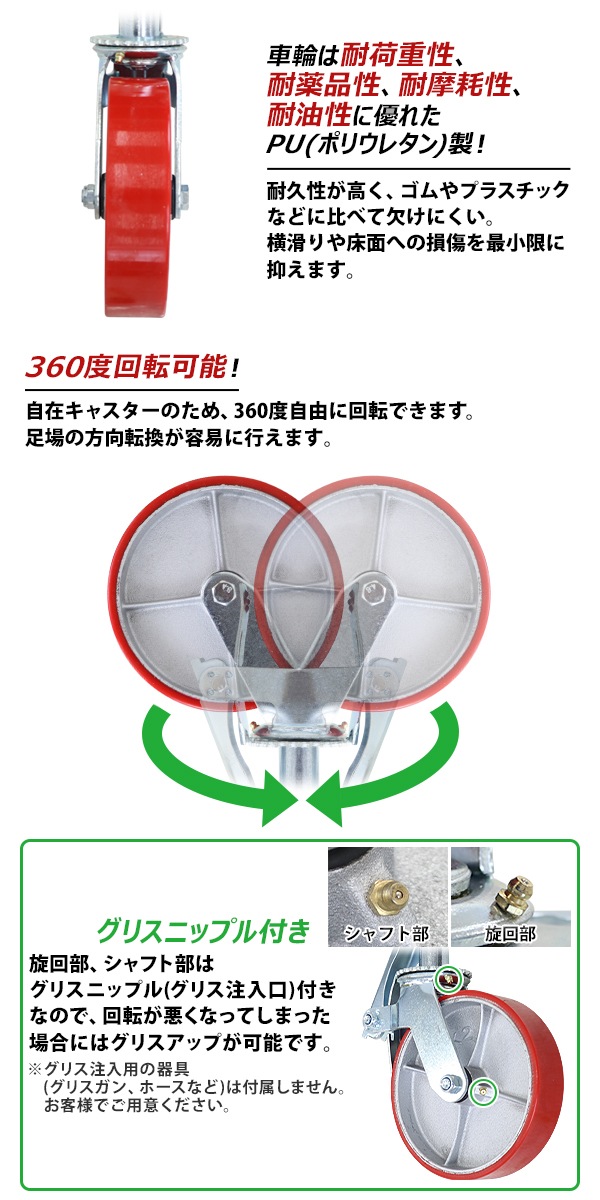 ����̵�� ���㥹���� ­�쥭�㥹���� ���ߥ��㥹���� ������ PU�� ���ȥåѡ��դ� 4�ĥ��å� ñ�� �����ѥ��㥹���� �Ѳٽ���280kg(1�Ĥ�����) ����ľ����200mm ����50mm ���ꥹ�˥åץ��դ� ���߼� PU���� �ݥꥦ�쥿�� ������󥰥�� ���� �Ҹ� ��� scacspufrs0804p