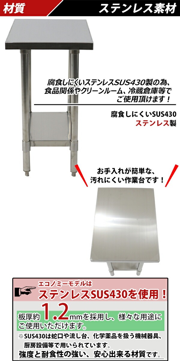 ����̵�� �����륹�ƥ�쥹����� 2�� �Ѳٽ���160kg ����600�߱���450�߹⤵800mm �ĸ���1.2mm SUS430 �����Υߡ���ǥ� ���ƥ�쥹�ơ��֥� ����ơ��֥� ���ƥ�쥹�� ��̳�� ���å���ơ��֥� Ĵ�� ê�դ� ��� �� ���ƥ�쥹�� ���� ���å��� ��˼ wtsteco450600