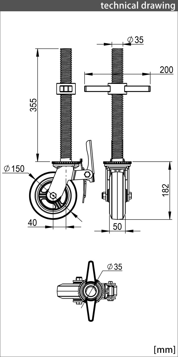 ̵ 㥹 ­쥭㥹 å㥹 ߥ㥹   ȥåѡդ 4ĥå Ѳٽ200kg(1Ĥ) ľ150mm 50mm ߼ ७㥹  С åդ 󥰥 ⤵Ĵ scacs60rus51r4p