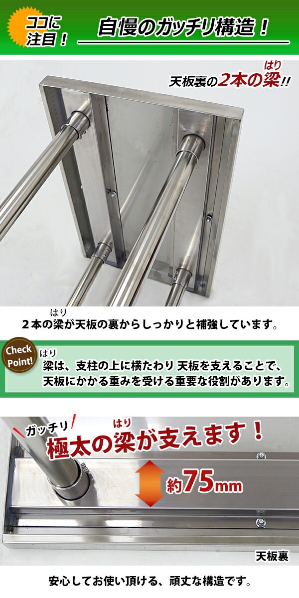 ����̵�� �����륹�ƥ�쥹����� 2�� �Ѳٽ���170kg ����800�߱���450�߹⤵800mm �ĸ���1.2mm SUS430 �����Υߡ���ǥ� ���ƥ�쥹�ơ��֥� ����ơ��֥� ���ƥ�쥹�� ��̳�� ���å���ơ��֥� Ĵ�� ê�դ� ��� �� ���ƥ�쥹�� ���� ���å��� ��˼ wtsteco450800