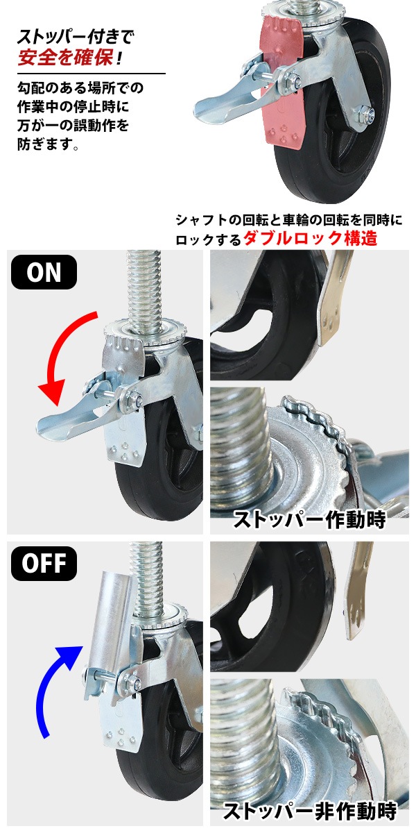 ����̵�� ���㥹���� ­�쥭�㥹���� ����å����㥹���� ���ߥ��㥹���� ������ ������ ���ȥåѡ��դ� 4�ĥ��å� �Ѳٽ���250kg(1�Ĥ�����) ����ľ����200mm ����50mm ���߼� ���७�㥹���� ������� ��С� ����å��դ� ������󥰥�� �⤵Ĵ�� scacs80rus51r4p