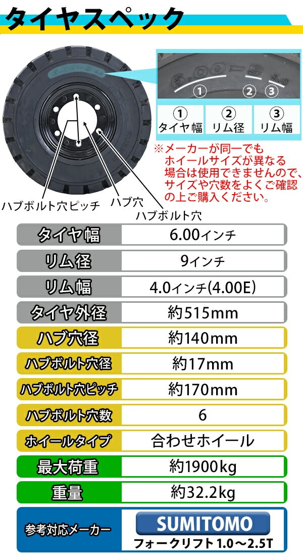 ����̵�� �ե�������ե��ѥ����� ��碌�ۥ������դ� 1�� TR12 �����䥵���� 6.00-9 ����� 4.00 ��� 6 �ϥַ�� ��140mm �Ρ��ѥ󥯥����� �֥�å� �� SUMITOMO ��ͧ ���ߥȥ� �ե�������ե��ѥΡ��ѥ󥯥����� �ե�������ե� ������ ���ڥ� �� flifttiretr12