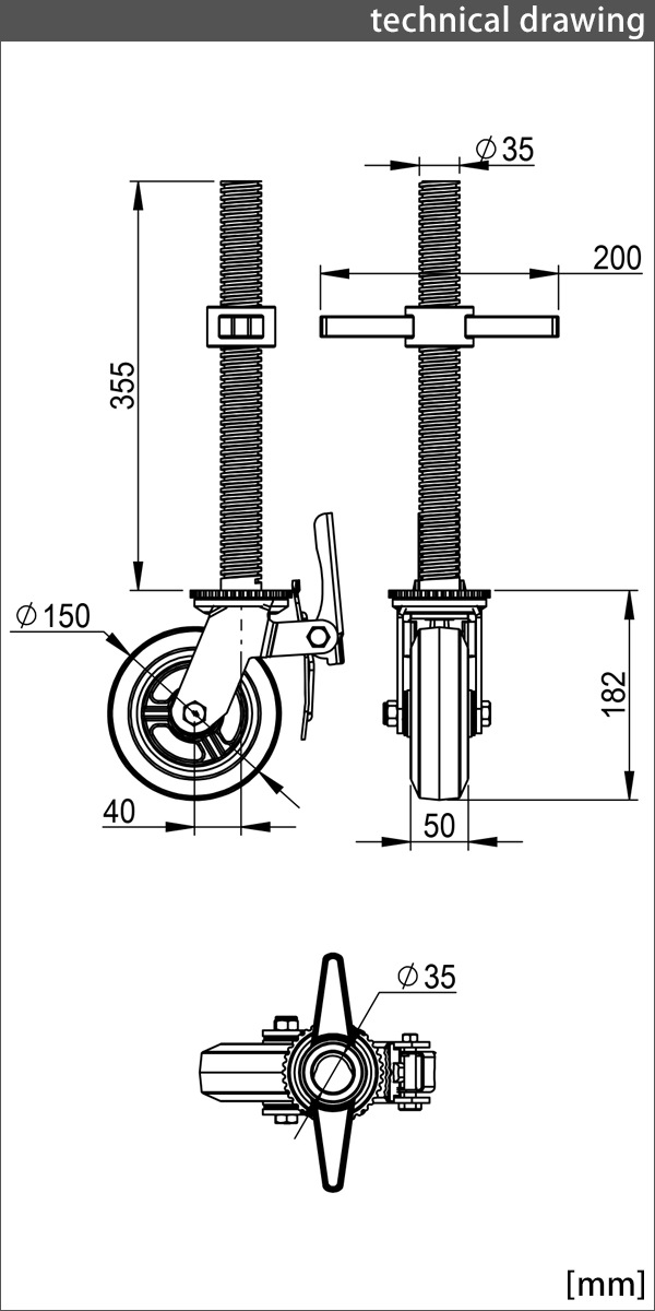 ����̵�� ���㥹���� ­�쥭�㥹���� ����å����㥹���� ���ߥ��㥹���� ������ PU�� ���ȥåѡ��դ� 1�� ñ�� �����ѥ��㥹���� �Ѳٽ���250kg(1�Ĥ�����) ����ľ����150mm ����50mm ���߼� PU���� �ݥꥦ�쥿�� ����å��դ� ������󥰥�� �⤵Ĵ�� scacs60pus51p1p