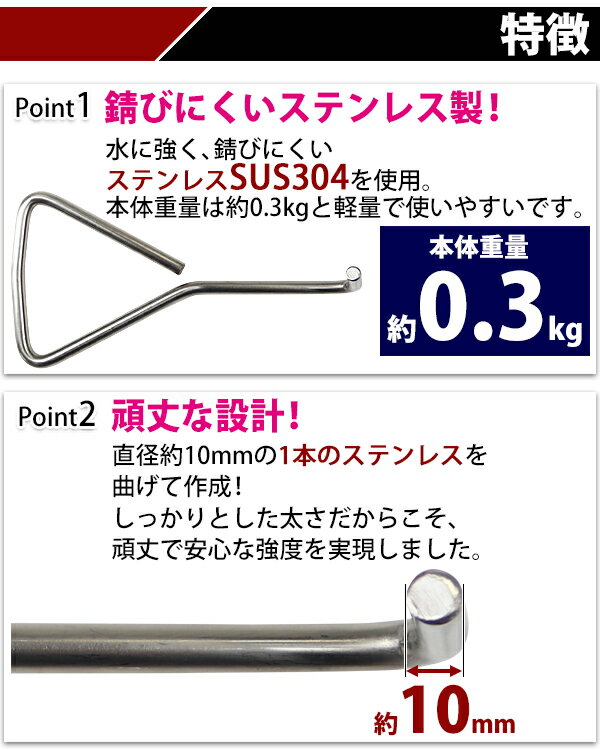 ����̵�� �ޥ�ۡ����ե��� 1�� ���ƥ�쥹�� �ϥ����졼�ɥ�ǥ� SUS304 ľ����10mm Ĺ����250mm �ޥ�ۡ��� ���졼���� �եå� ��ե��� ���졼���󥰥եå� �ޥ�ۡ���եå� �ϥ�ɥۡ��� ���եå� ¦�� �� �� �ե� Ŵ�� 1�� ���Ĺ��� ���� sus 304 mlifter250
