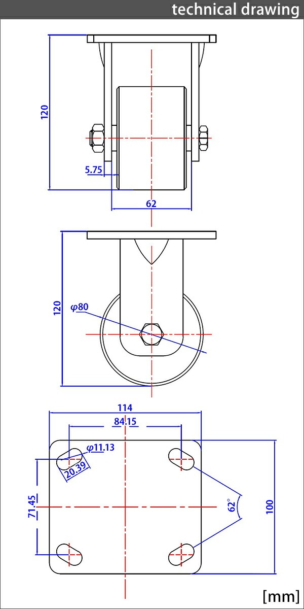 ����̵�� ���㥹���� ���ꥭ�㥹���� ������ �ʥ������� 4�ĥ��å� �����ѥ��㥹���� �Ѳٽ���750kg(1�Ĥ�����) ����ľ����80mm ����54mm ����� �ʥ��������  ���� �Ҹ� ��� ���� cstrnyfin80r4p