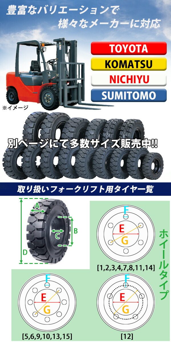 フォークリフト用タイヤ,合わせホイール付き,1本,TR19,タイヤ