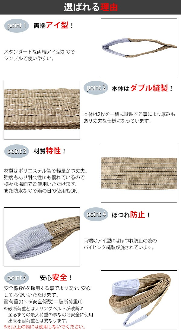 ヘリックス 牽引 吊上げ ナイロンスリング 使用荷重250kg 幅6mm Amazon.co.jp: HELIX スリングベルト 【2本セット】 2m 幅50mm