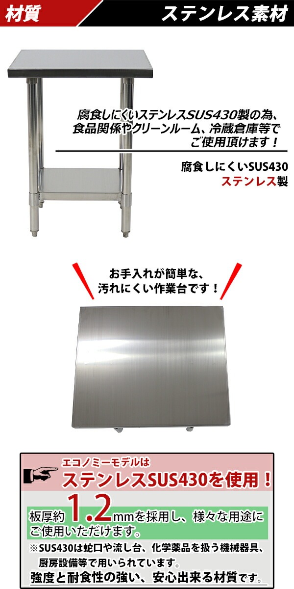 ����̵�� �����륹�ƥ�쥹����� 2�� �Ѳٽ���170kg ����500�߱���600�߹⤵800mm �ĸ���1.2mm SUS430 �����Υߡ���ǥ� ���ƥ�쥹�ơ��֥� ����ơ��֥� ���ƥ�쥹�� ��̳�� ���å���ơ��֥� Ĵ�� ê�դ� ��� �� ���ƥ�쥹�� ���� ���å��� ��˼ wtsteco600500