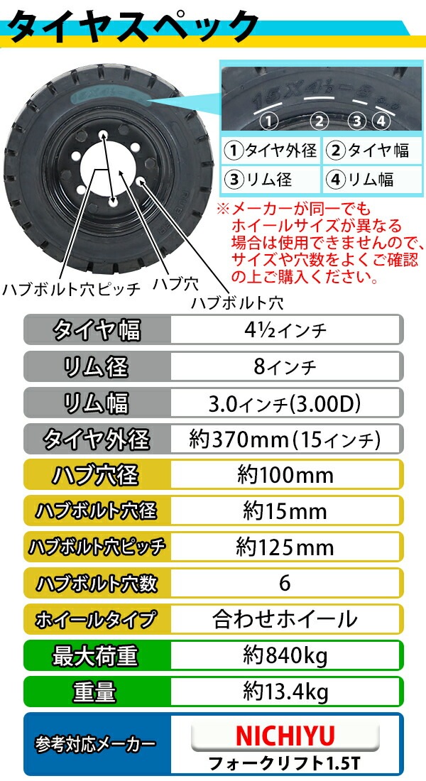 ����̵�� �ե�������ե��ѥ����� ��碌�ۥ������դ� 1�� TR27 �����䥵���� 15��4 1/2��8 ����� 3.00 ��� 6 �ϥַ�� ��100mm �Ρ��ѥ󥯥����� �֥�å� �� NICHIYU �˥��� �ե�������ե��ѥΡ��ѥ󥯥����� �ե�������ե� ������ ���ڥ� �� flifttiretr27