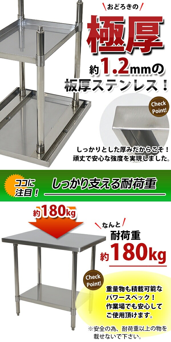 ����̵�� �����륹�ƥ�쥹����� 2�� �Ѳٽ���180kg ����800�߱���600�߹⤵800mm �ĸ���1.2mm SUS430 �����Υߡ���ǥ� ���ƥ�쥹�ơ��֥� ����ơ��֥� ���ƥ�쥹�� ��̳�� ���å���ơ��֥� Ĵ�� ê�դ� ��� �� ���ƥ�쥹�� ���� ���å��� ��˼ wtsteco600800