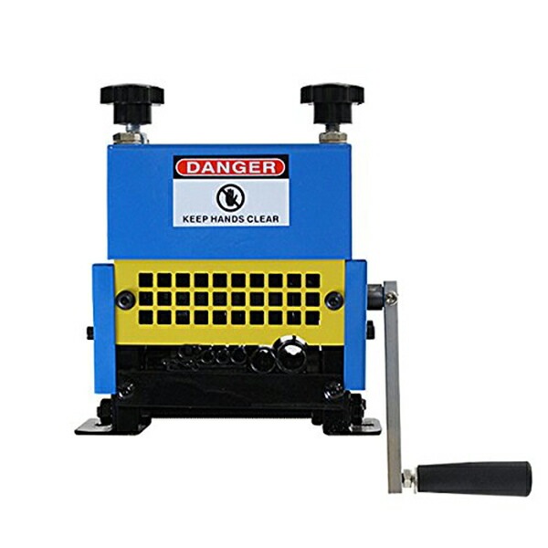業務用単相220Vワイヤー ケーブル ストリッパー剥線機1〜50mm一年保証付 手動電線皮剥き機,1.5mm～18mm,青,ブルー,blue,ケース付き