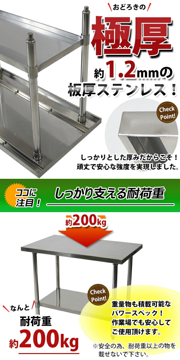 ����̵�� �����륹�ƥ�쥹����� 2�� �Ѳٽ���200kg ����1000�߱���600�߹⤵800mm �ĸ���1.2mm SUS430 �����Υߡ���ǥ� ���ƥ�쥹�ơ��֥� ����ơ��֥� ���ƥ�쥹�� ��̳�� ���å���ơ��֥� Ĵ�� ê�դ� ��� �� ���ƥ�쥹�� ���� ���å��� ��˼ wtsteco6001000